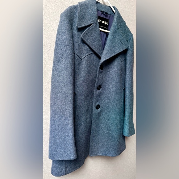 Vintage Stratojac Single-Breasted Wool-Blend Peacoat Mens Size 38~New~NICE! - Picture 3 of 9